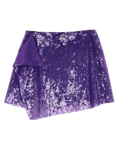 Shop Alberta Ferretti Mini Skirts In Purple