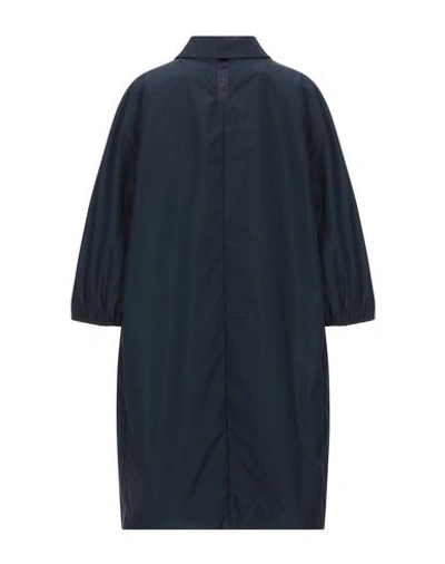 Shop Add Overcoats In Dark Blue