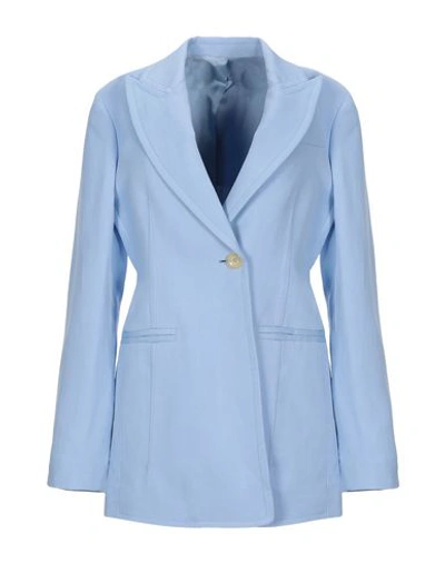 Shop Joseph Suit Jackets In Sky Blue