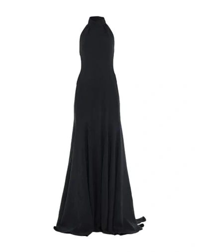 Shop Stella Mccartney Woman Long Dress Black Size 6-8 Viscose, Acetate, Elastane