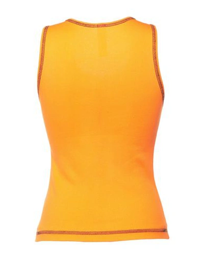 Shop Spy Tank Tops In Orange