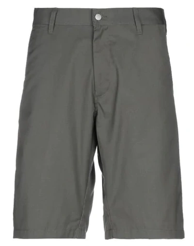 Shop Carhartt Man Shorts & Bermuda Shorts Dark Green Size 28 Polyester, Cotton