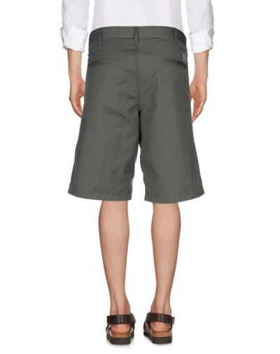 Shop Carhartt Man Shorts & Bermuda Shorts Dark Green Size 28 Polyester, Cotton