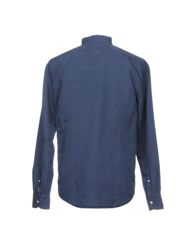 Shop Deperlu Linen Shirt In Slate Blue