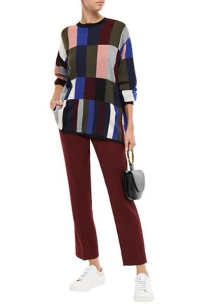 Shop Victoria Victoria Beckham Intarsia Wool Sweater In Multicolor
