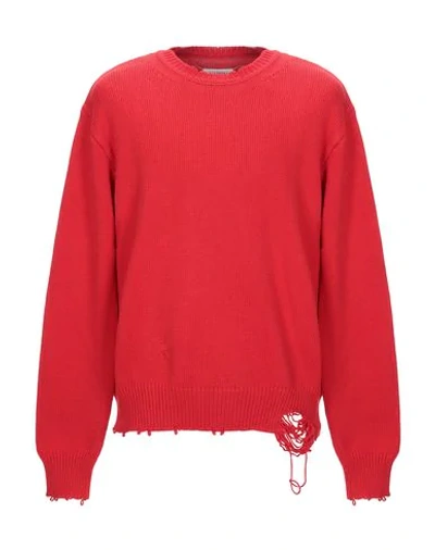 Shop Maison Margiela Sweaters In Red