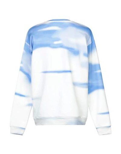 Shop Msgm Man Sweatshirt Sky Blue Size M Cotton