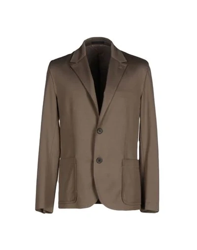 Shop Lanvin Suit Jackets In Khaki