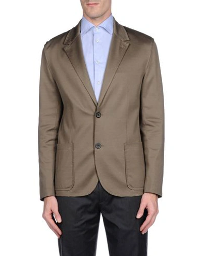 Shop Lanvin Suit Jackets In Khaki