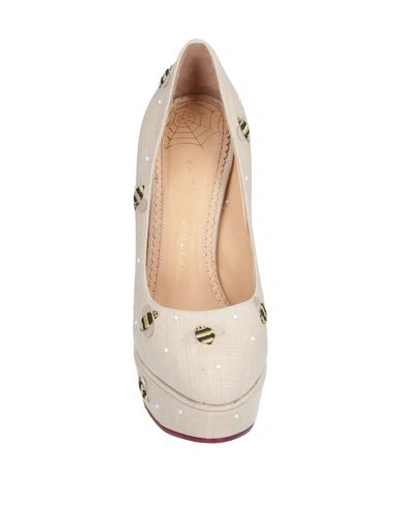 Shop Charlotte Olympia Pumps In Beige