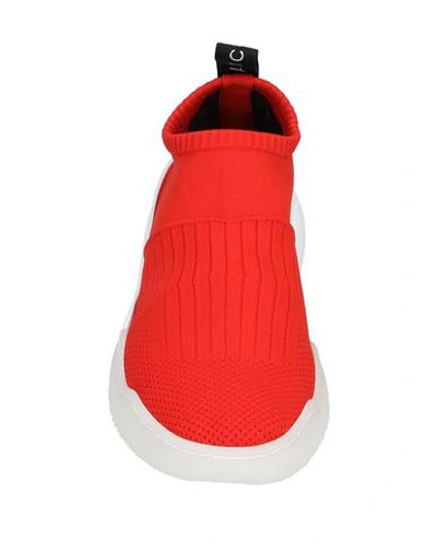 Shop Stella Mccartney Woman Sneakers Red Size 5 Textile Fibers