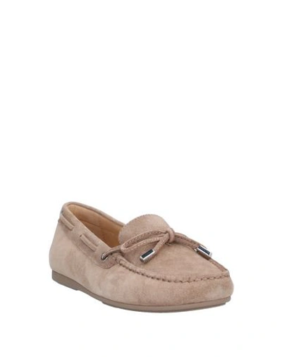 Shop Michael Michael Kors Loafers In Sand