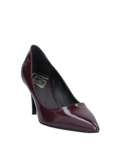 Shop Aperlai Pumps In Deep Purple