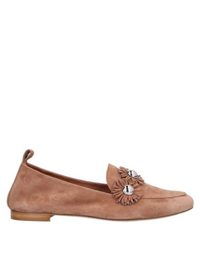 Shop Anna F Loafers In Khaki