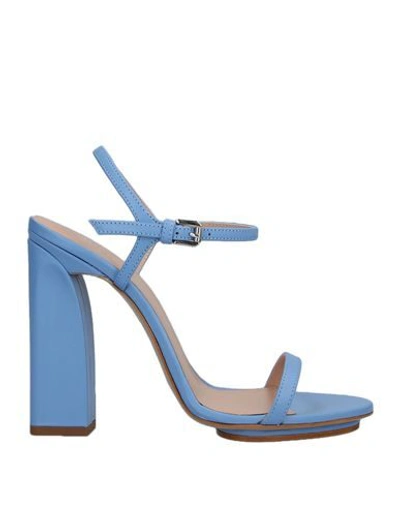 Shop Delpozo Sandals In Azure