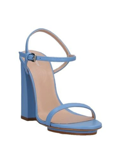 Shop Delpozo Sandals In Azure
