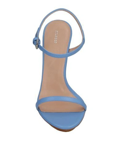 Shop Delpozo Sandals In Azure