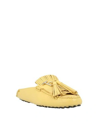 Tod's Loafers In Yellow