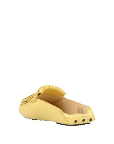 Tod's Loafers In Yellow