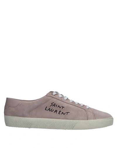 Shop Saint Laurent Sneakers In Pastel Pink