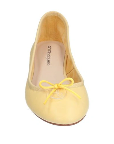 Shop Anna Baiguera Ballet Flats In Light Yellow