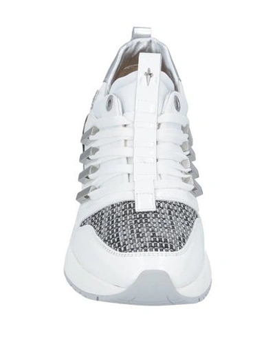 Shop Cesare Paciotti 4us Woman Sneakers White Size 10 Soft Leather, Textile Fibers