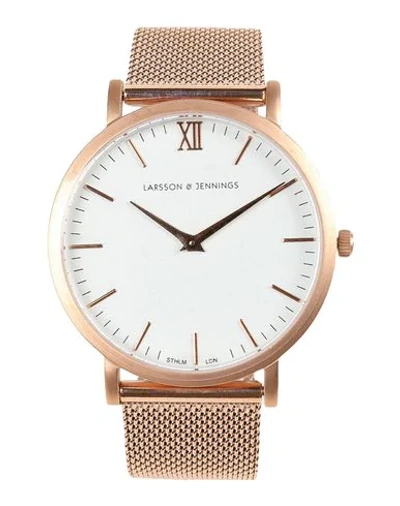 Shop Larsson & Jennings Wrist Watch In Light Pink