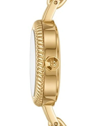 Shop Tory Burch Woman Wrist Watch Gold Size - Stainless Steel