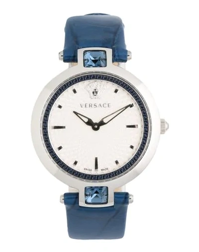 Shop Versace Wrist Watch In Silver