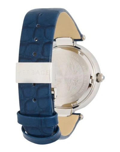 Shop Versace Wrist Watch In Silver