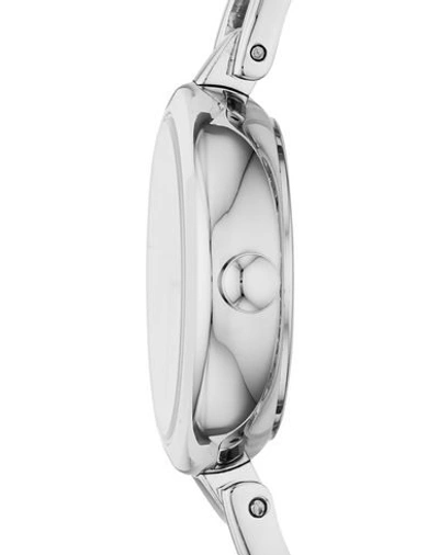 Shop Dkny Woman Wrist Watch Silver Size - Stainless Steel