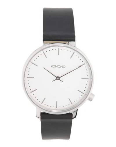 Shop Komono Wrist Watch In Silver