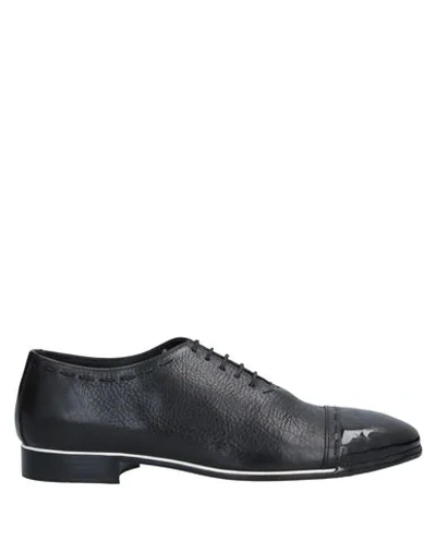 Shop Attimonelli's Laced Shoes In Black