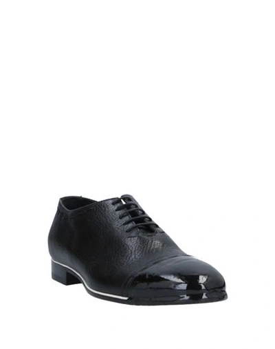 Shop Attimonelli's Laced Shoes In Black