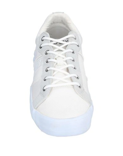 Shop Replay Man Sneakers Ivory Size 11 Textile Fibers, Soft Leather In White
