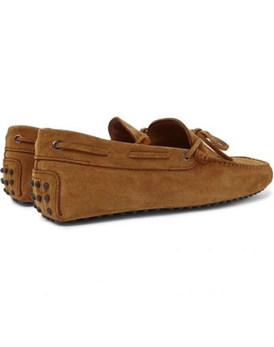 Shop Tod's Loafers In Camel