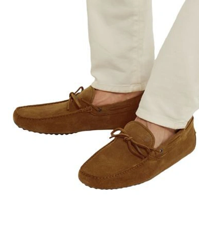 Shop Tod's Loafers In Camel