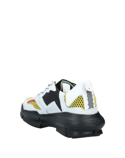Shop Attimonelli's Man Sneakers White Size 9 Soft Leather, Textile Fibers