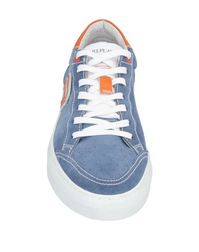 Shop Replay Sneakers In Slate Blue