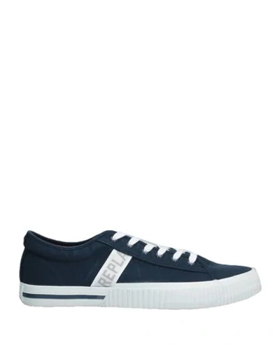 Shop Replay Sneakers In Dark Blue