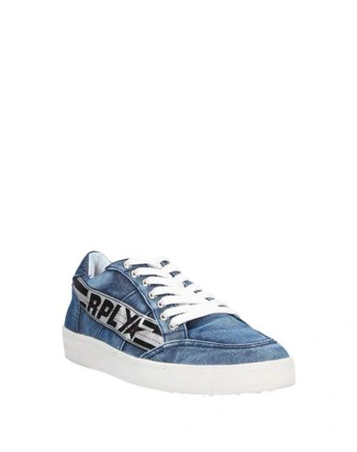 Shop Replay Sneakers In Slate Blue