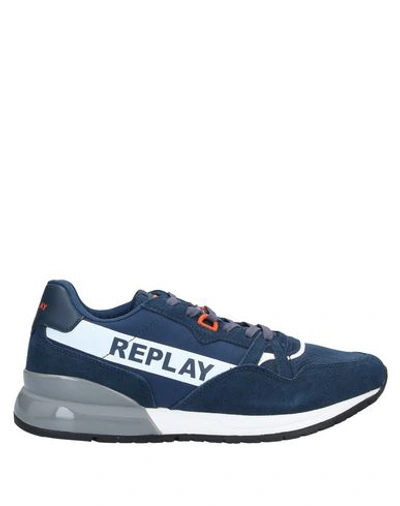 Shop Replay Sneakers In Dark Blue