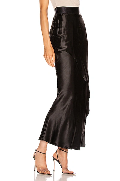 Shop The Range Liquid Satin Layered Column Skirt In Jet Black