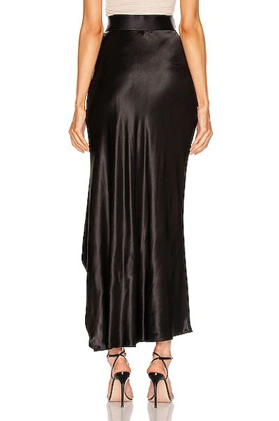 Shop The Range Liquid Satin Layered Column Skirt In Jet Black