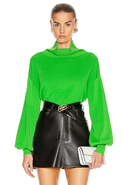 Shop Grlfrnd Misty Slouch Sleeve Sweater In Bright Green