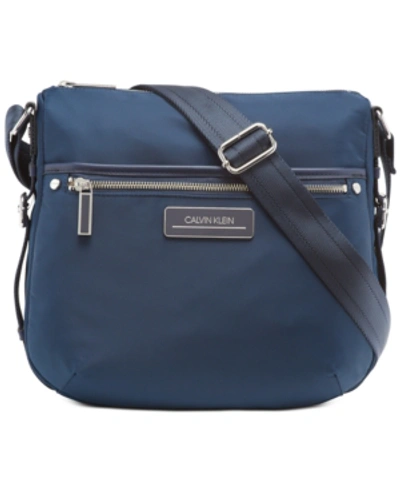 Shop Calvin Klein Sussex Messenger In Navy/silver