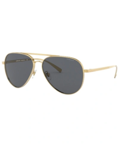 Shop Versace Sunglasses, Ve2217 59 In Gold/grey