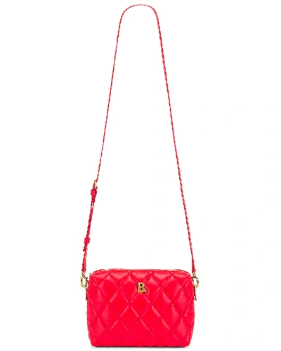 Shop Balenciaga B Quilted Leather Camera Bag In Bright Red