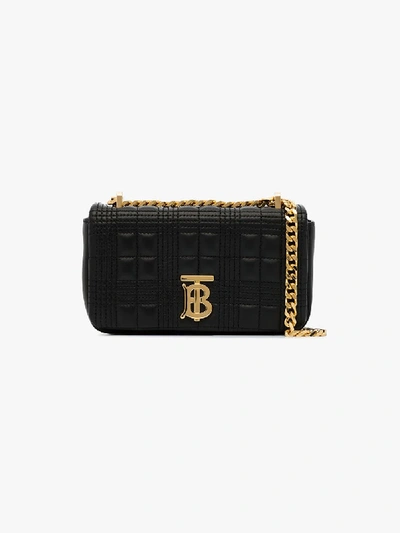 Shop Burberry Lola Quilted Crossbody Bag In Black