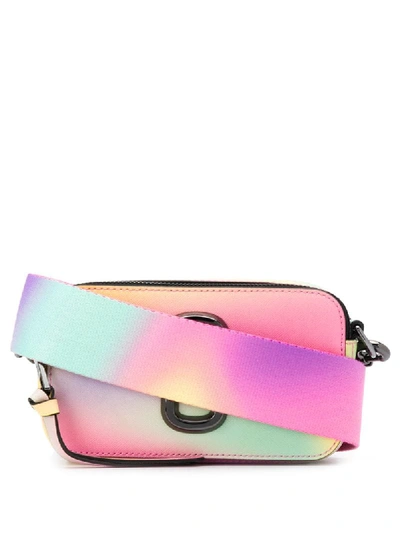 Marc Jacobs The Snapshot Airbrush White Saffiano Leather Crossbody